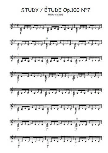 Op.100 Etude N°7 Partitions gratuites